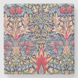 William Morris Snakeshead Floral Art Nouveau Stone Coaster
