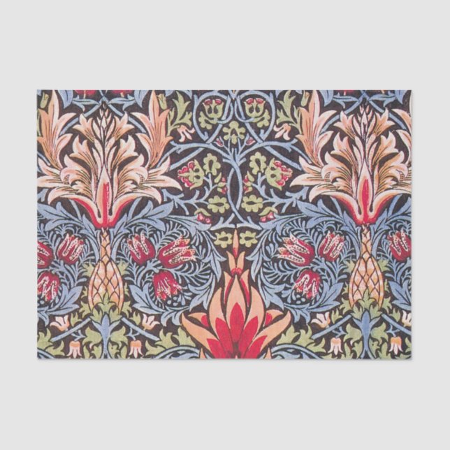 William Morris Snakeshead Floral Art Nouveau Tissue Paper (Front)