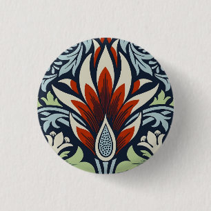 William Morris Snakeshead Floral Classic Botanical 1 Inch Round Button