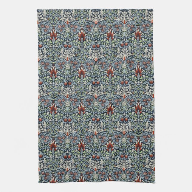 William Morris Snakeshead Floral Classic Botanical Kitchen Towel (Vertical)