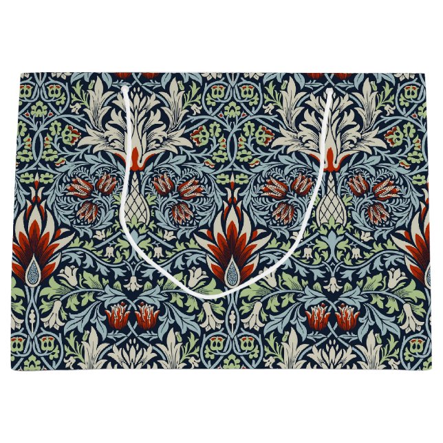 William Morris Snakeshead Floral Classic Botanical Large Gift Bag (Front)