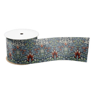 William Morris Snakeshead Floral Classic Botanical Satin Ribbon