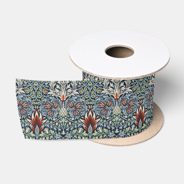 William Morris Snakeshead Floral Classic Botanical Satin Ribbon (Spool)