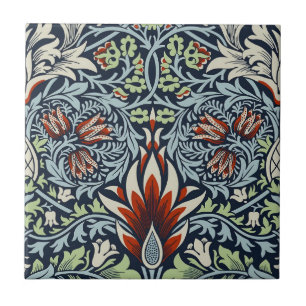 William Morris Snakeshead Floral Classic Botanical Tile