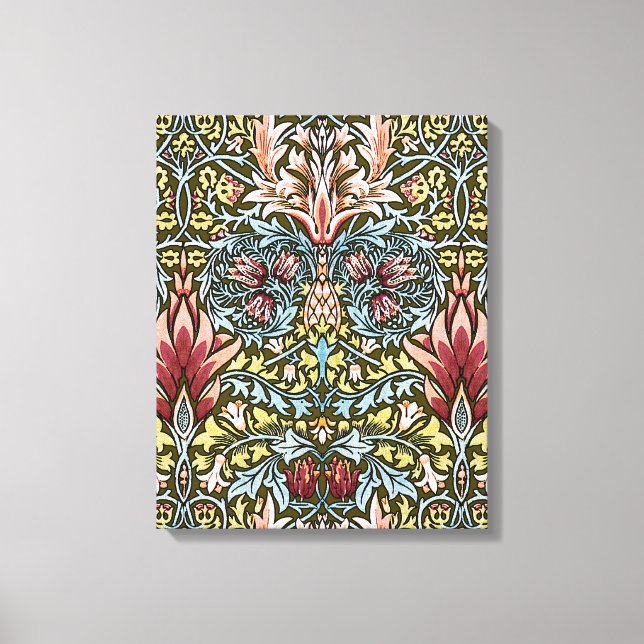 William Morris Snakeshead Floral Pattern Canvas Print (Front)