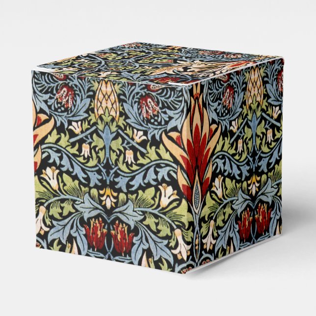 William Morris Snakeshead Floral Pattern Favor Box (Front Side)