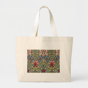 William Morris Snakeshead Floral Pattern Large Tote Bag