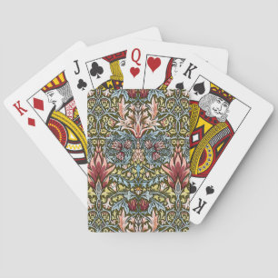 William Morris Snakeshead Floral Pattern Playing Cards