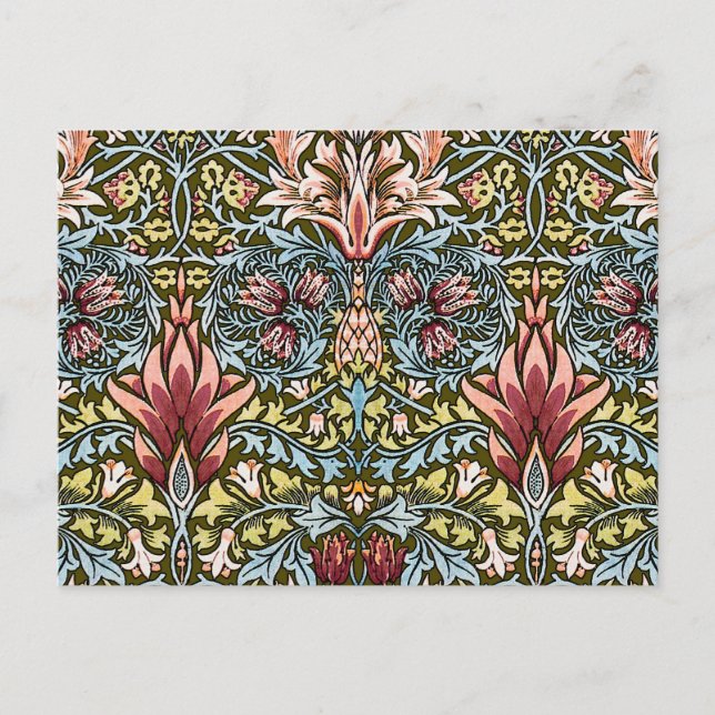 William Morris Snakeshead Floral Pattern Postcard (Front)