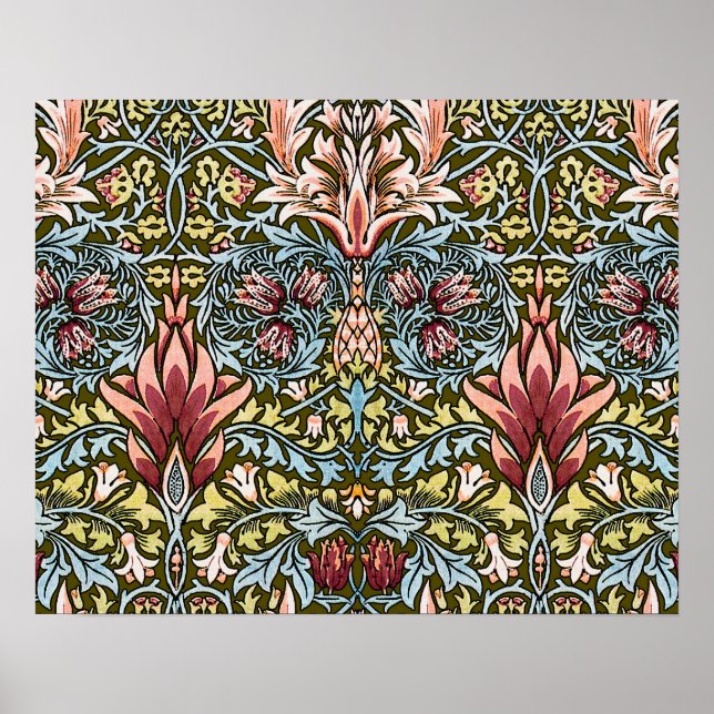William Morris Snakeshead Floral Pattern Poster (Front)