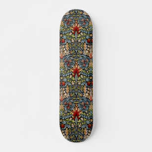 William Morris Snakeshead Floral Pattern Skateboard
