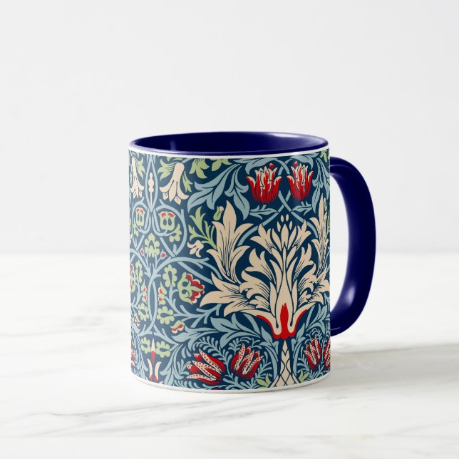 William Morris Snakeshead Fritillary Floral Design Mug (Front Right)