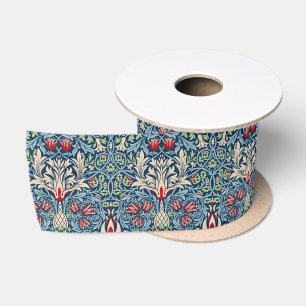William Morris Snakeshead Fritillary Floral Design Satin Ribbon