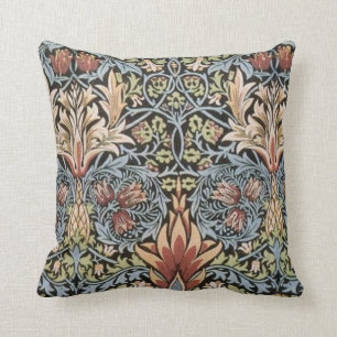 William Morris Snakeshead Pattern Throw Pillow