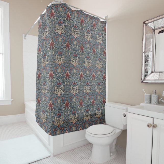William Morris: Snakeshead Shower Curtain (In Situ)