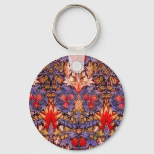 William Morris Snakeshead Vintage Floral Keychain