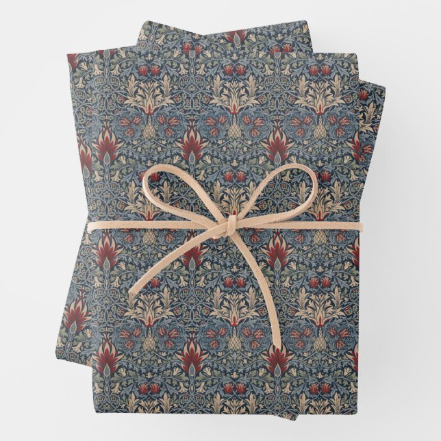 William Morris: Snakeshead Wrapping Paper Sheets (In situ)