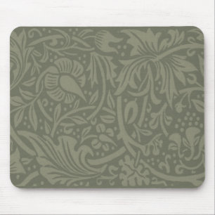William Morris Soft Green Floral Vintage Pattern Mouse Pad