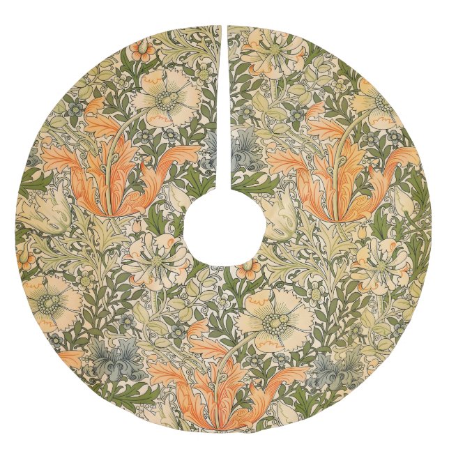 William Morris Spring Compton Flower Festival Brushed Polyester Tree Skirt (Front)