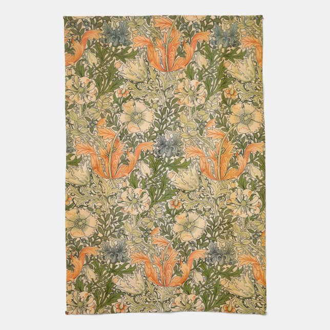 William Morris Spring Compton Flower Festival Kitchen Towel (Vertical)