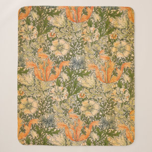 William Morris Spring Compton Flower Festival Sherpa Blanket