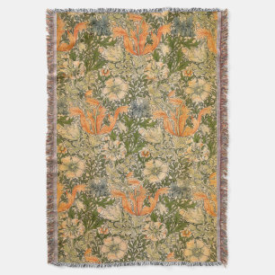 William Morris Spring Compton Flower Festival Throw Blanket