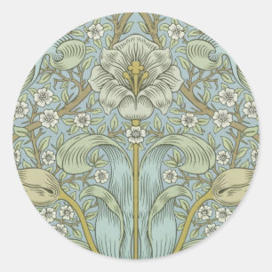 William Morris Spring Thicket: Antique Floral Classic Round Sticker
