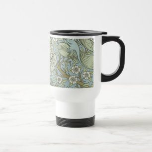 William Morris Spring Thicket: Antique Floral Travel Mug