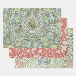 William Morris Spring Thicket: Antique Floral Wrapping Paper Sheet