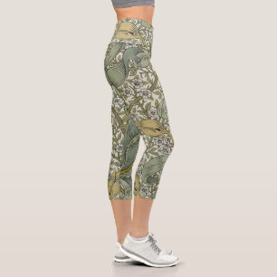 William Morris Spring Thicket Classic Pattern Capri Leggings