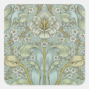 William Morris Spring Thicket Classic Pattern Square Sticker