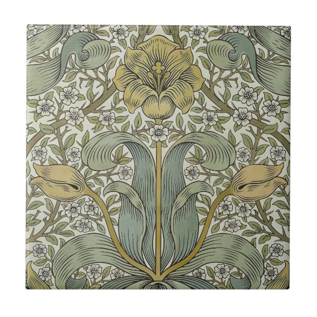 William Morris Spring Thicket Classic Pattern Tile (Front)