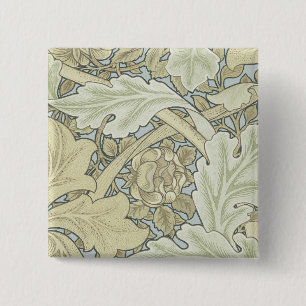 William Morris St James Acanthus Wallpaper 2 Inch Square Button