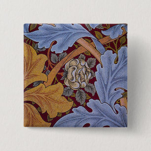 William Morris St James Acanthus Wallpaper 2 Inch Square Button