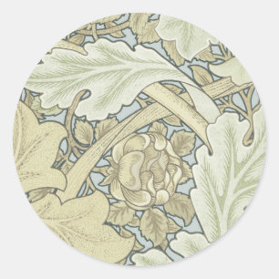 William Morris St James Acanthus Wallpaper Classic Round Sticker