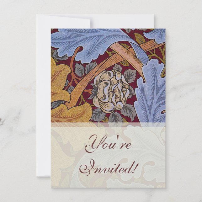 William Morris St James Acanthus Wallpaper Invitation (Front)