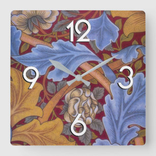 William Morris St. James Vintage Pattern Square Wall Clock