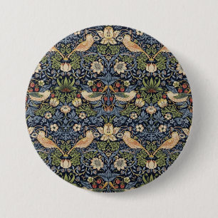 William Morris Strawberry Thief 3 Inch Round Button