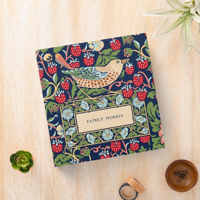 William Morris Strawberry Thief 3 Ring Binder (In Situ)