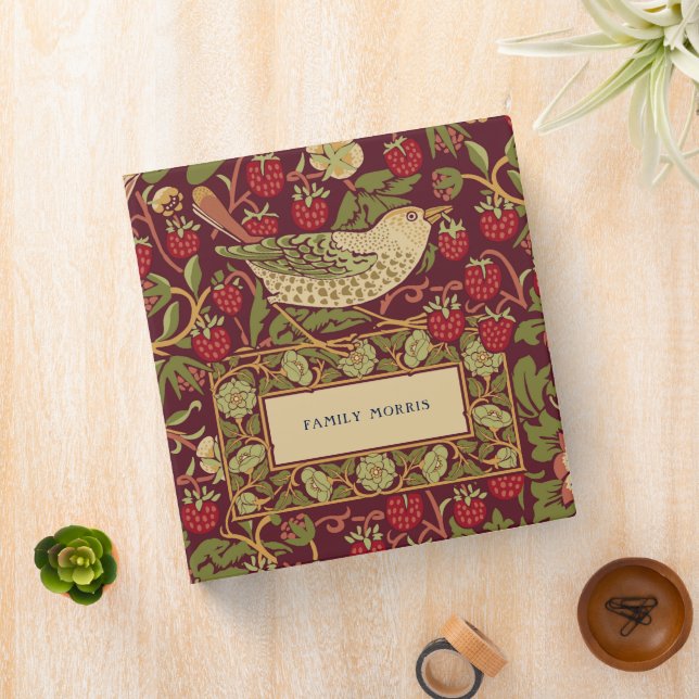 William Morris Strawberry Thief 3 Ring Binder (In Situ)