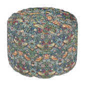 William Morris Strawberry Thief Art Indoor Pouf  (Angled Front)