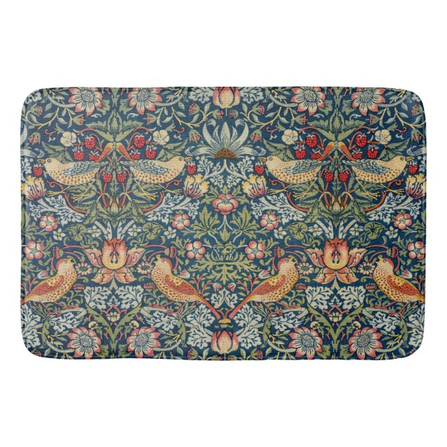 William Morris Strawberry Thief  Bath Mat (Front)