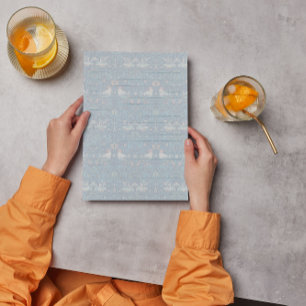 William Morris Strawberry Thief Blue Vintage Lined Letterhead