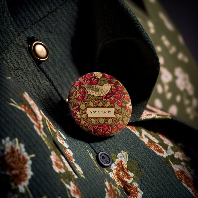 William Morris Strawberry Thief Button (Creator Uploaded)