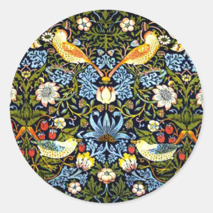 William Morris: Strawberry Thief  Classic Round Sticker