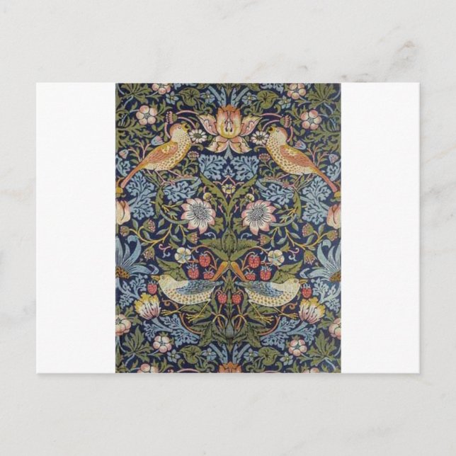 William Morris Strawberry Thief Design 1883 Postcard (Front)