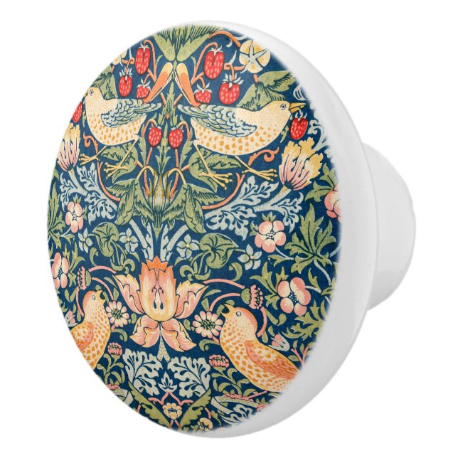 William Morris Strawberry Thief design knob  (Right)