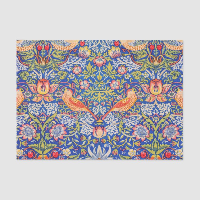 William Morris Strawberry thief famous painting Tissue Paper (Front)