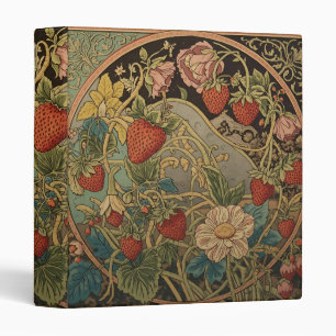 William Morris Strawberry Thief Floral Art Nouveau Binder