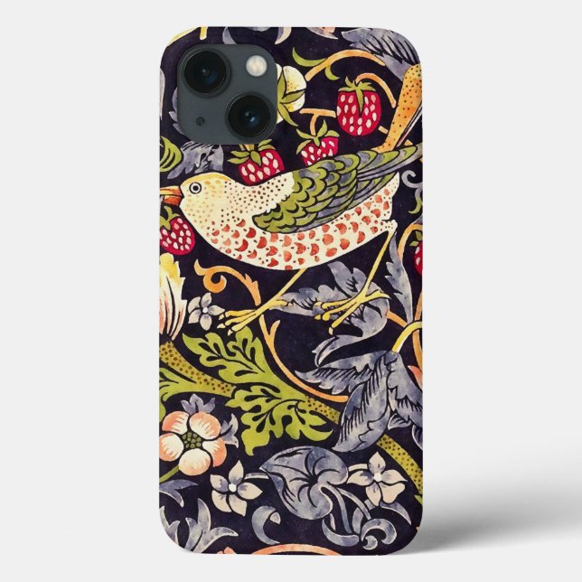 William Morris Strawberry Thief Floral Art Nouveau Case-Mate iPhone Case (Back)